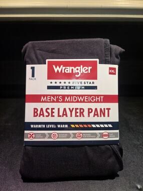Mens Wrangler Midweight Base Layer Pants (Size 2XL) BRAND NEW IN PACKAGE